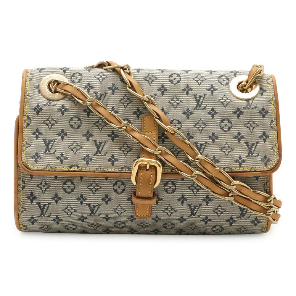 LOUIS VUITTON Monogram Camille Chain Bag Double Crossbody Canvas Blue